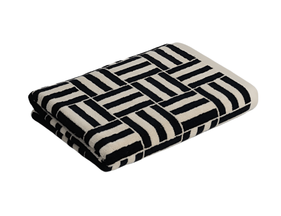 BAINA Bath Towels & Washcloths LIMITED EDITION Pool Towels- WILLIS SAND / NOIR sunja link - canada