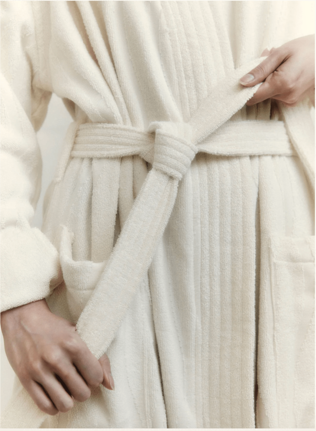 BAINA Bath Towels & Washcloths SULIS BATH ROBE Ivory sunja link - canada