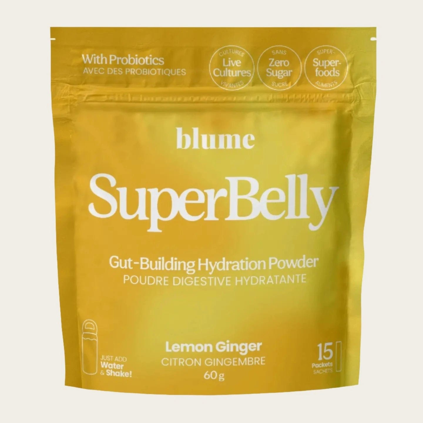 BLUME Adaptogens Superbelly Hydration & Gut Mix, Lemon Ginger sunja link - canada