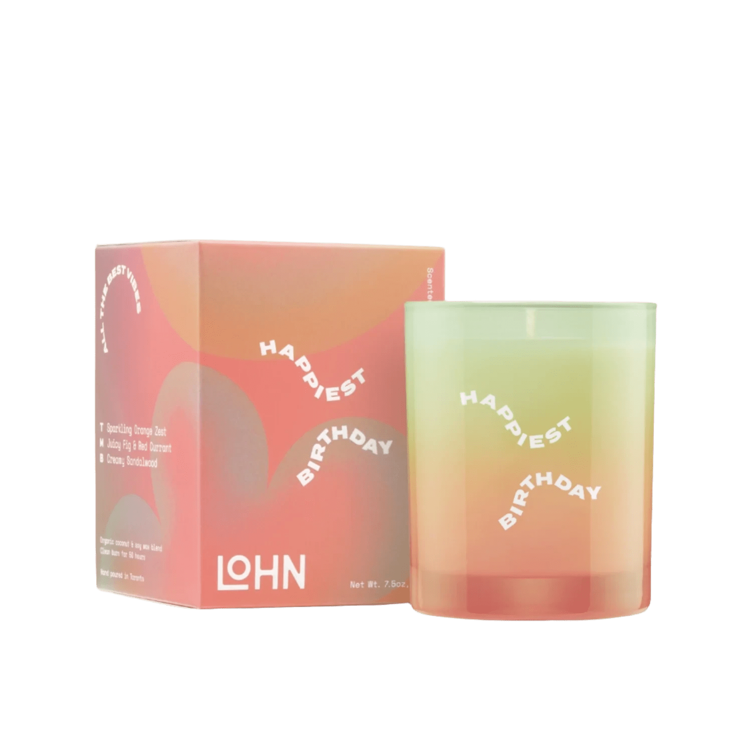 LOHN Candles Birthday Candle - Champagne & Orange Zest sunja link - canada