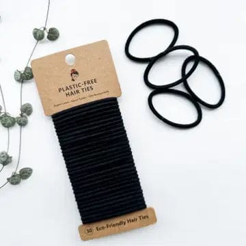 Sunja Link Body Shoppe hair tie black Elastics - Organic Biodegradable Plastic Free Hair Ties sunja link - canada